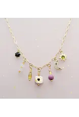 Jill Makes Dainty Flower Beaded Charm Necklace