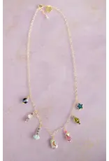 Jill Makes Pearl Moon Charm Necklace