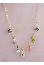 Jill Makes Pearl Moon Charm Necklace