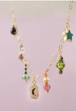 Jill Makes Pearl Moon Charm Necklace