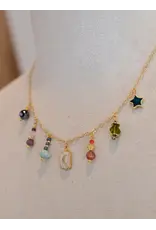 Jill Makes Pearl Moon Charm Necklace