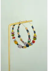 Jill Makes Jewel Toned Large Beaded Hoops