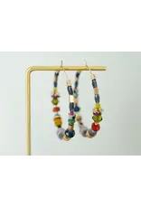 Jill Makes Jewel Toned Large Beaded Hoops