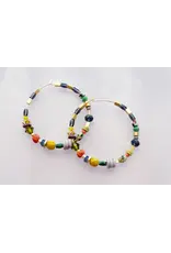 Jill Makes Jewel Toned Large Beaded Hoops