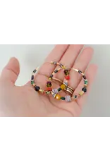 Jill Makes Jewel Toned Large Beaded Hoops