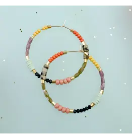 Jill Makes Large Colorful Seed Bead Hoops