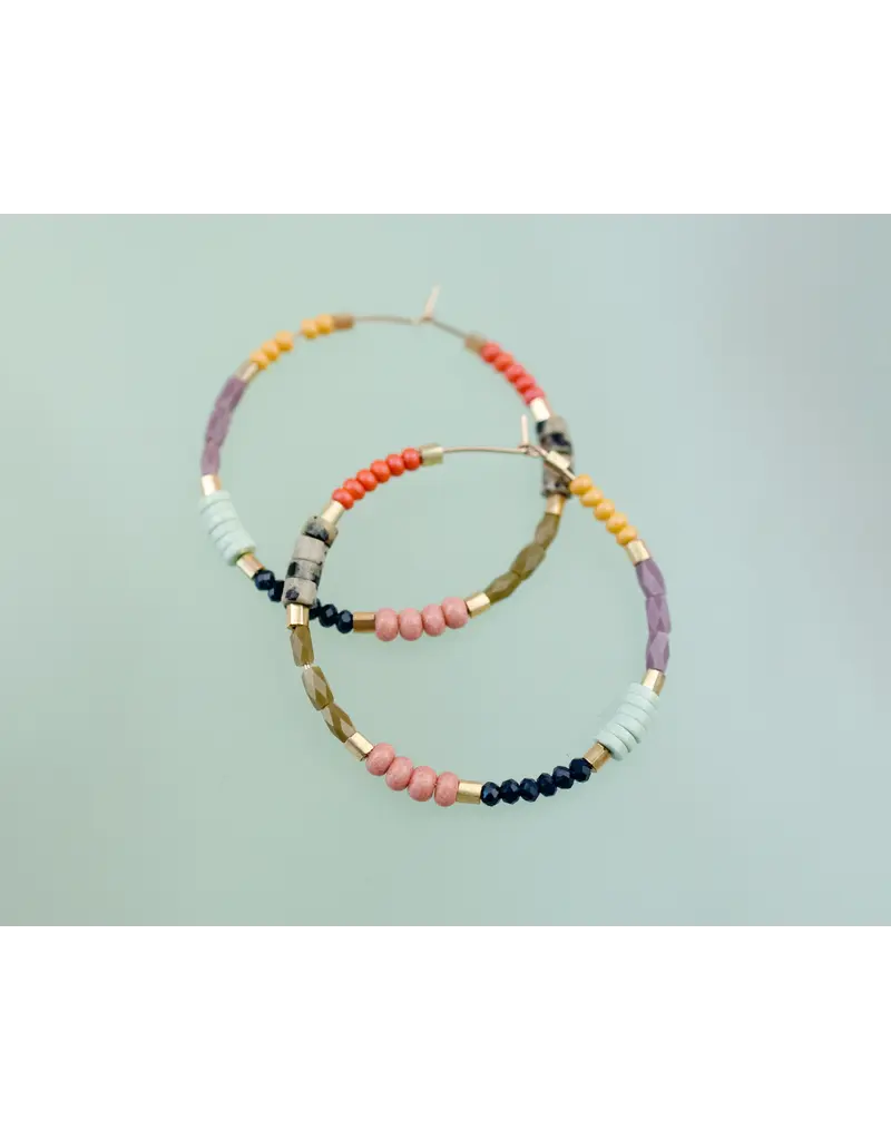 Jill Makes Large Colorful Seed Bead Hoops