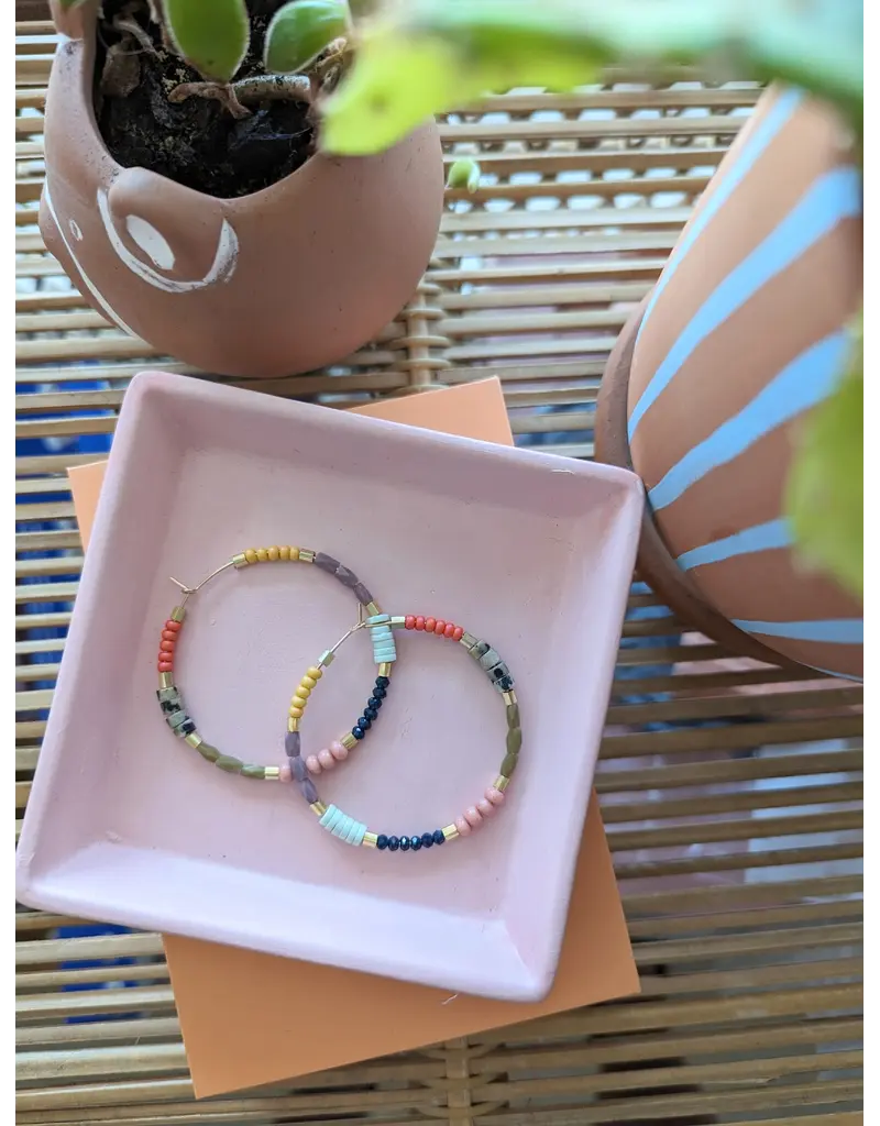 Jill Makes Large Colorful Seed Bead Hoops