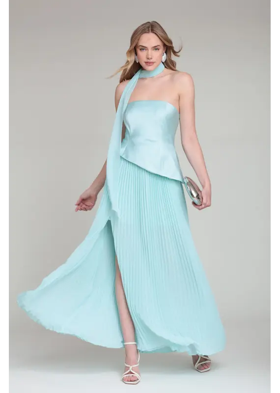 Avec Les Filles Strapless Flowy Maxi Dress