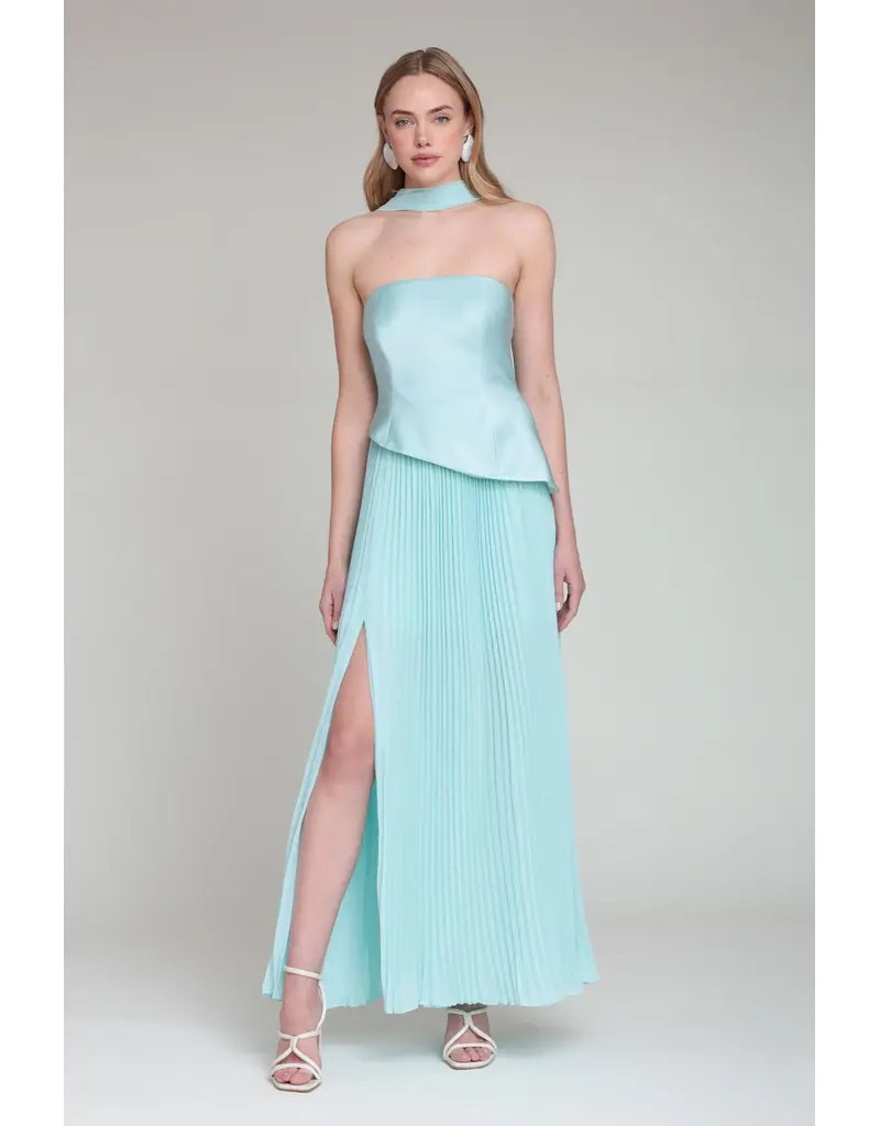 Avec Les Filles Strapless Flowy Maxi Dress