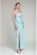 Avec Les Filles Strapless Flowy Maxi Dress