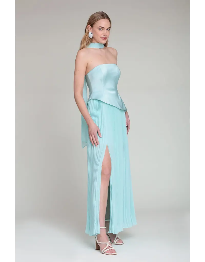 Avec Les Filles Strapless Flowy Maxi Dress