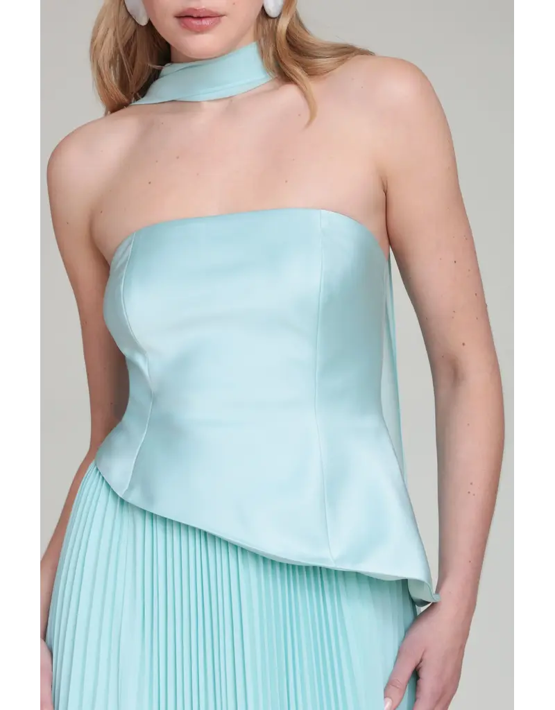 Avec Les Filles Strapless Flowy Maxi Dress