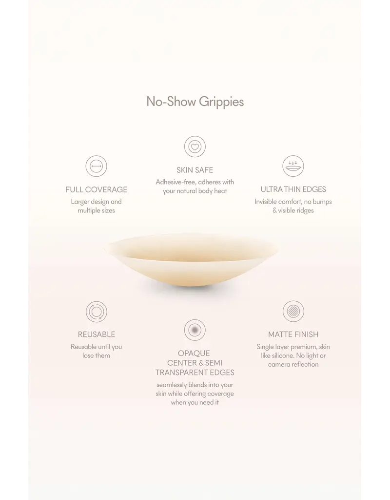 NOOD No-Show Non-Adhesive Reusable Nipple Covers *2 shades*