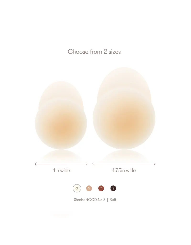 NOOD No-Show Extra-Lift Reusable Adhesive Nipple Covers *2 shades & 2 sizes*