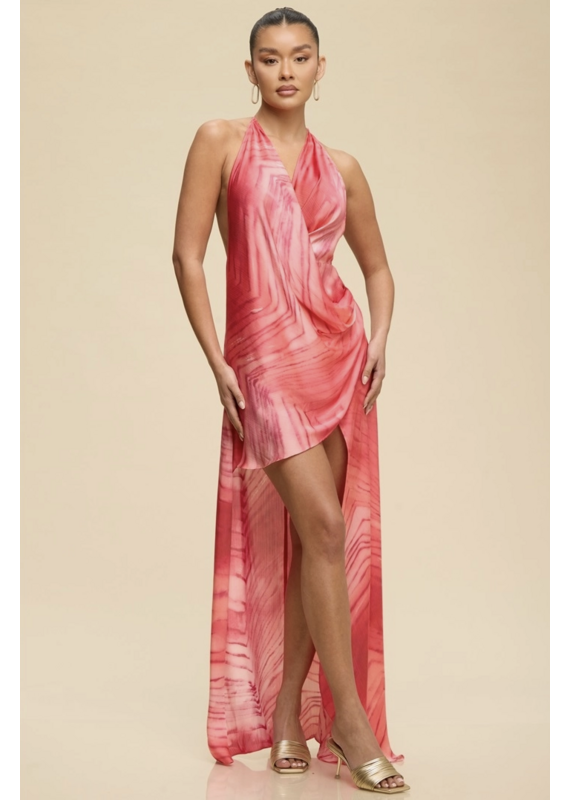 Mystique Asymmetrical Satin Dress