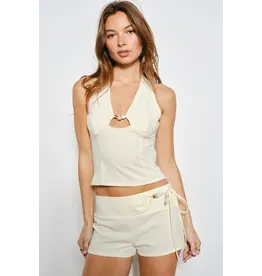 Pretty Garbage Remi Bead Halter Top