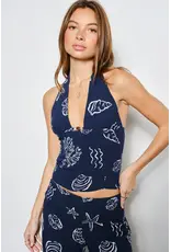 Pretty Garbage Sammy Shell Halter Top