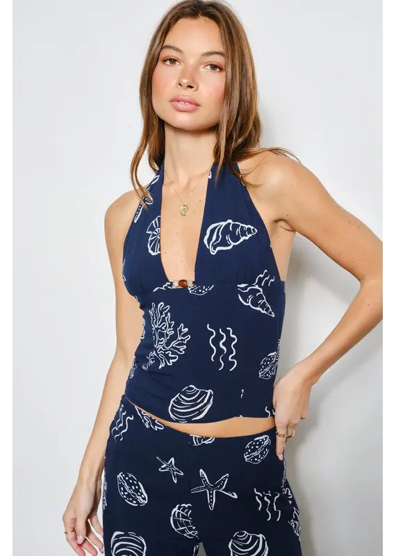 Pretty Garbage Sammy Shell Halter Top