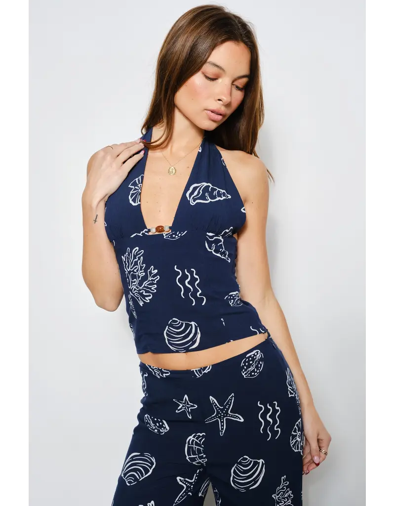 Pretty Garbage Sammy Shell Halter Top