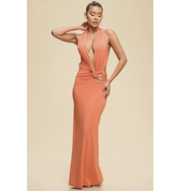 Hallie Halter Neck Maxi Dress