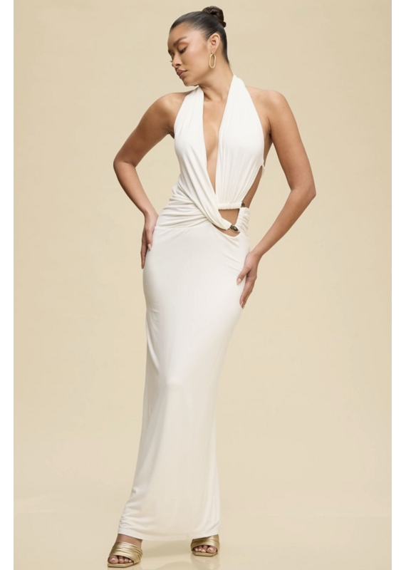 Hallie Halter Neck Maxi Dress