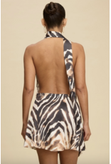 Safari Drape Cowl Mini Dress
