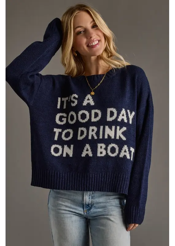 Panache Apparel Co Drink On A Boat Lightweight Sweater