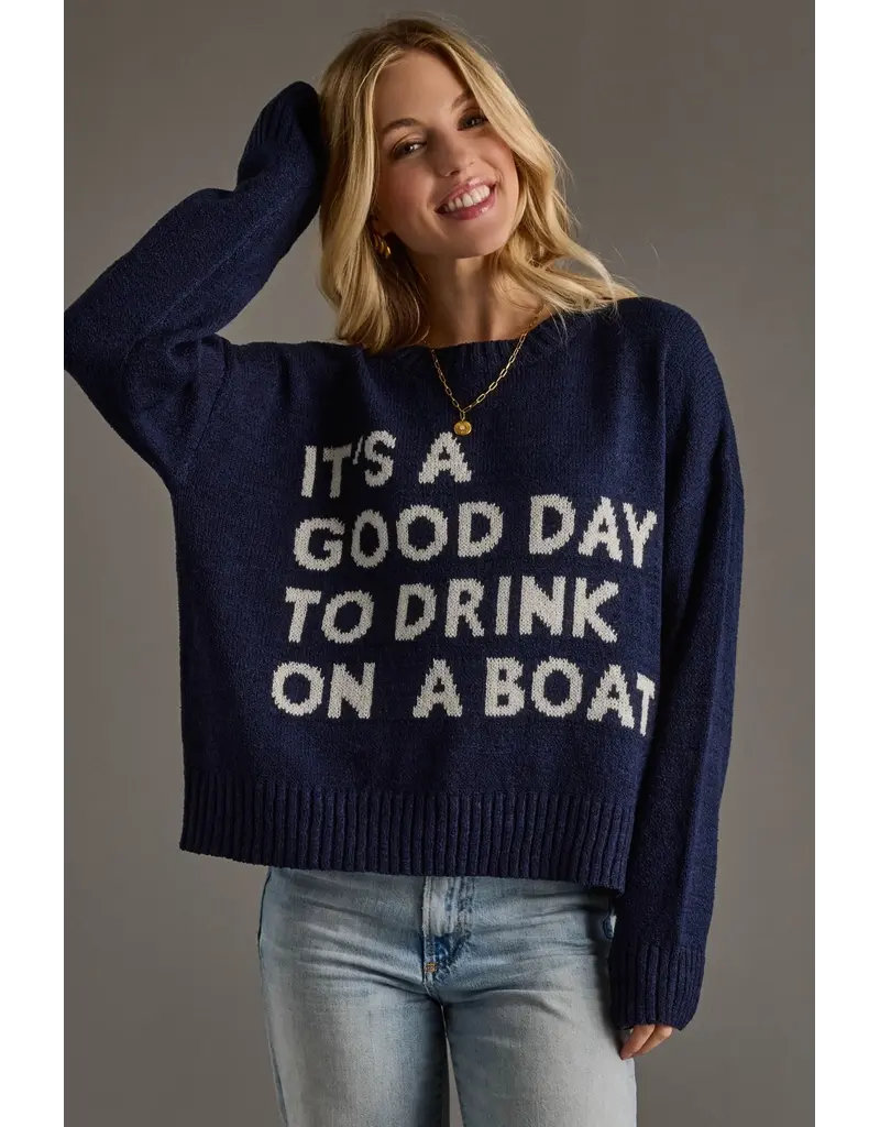 Panache Apparel Co Drink On A Boat Lightweight Sweater