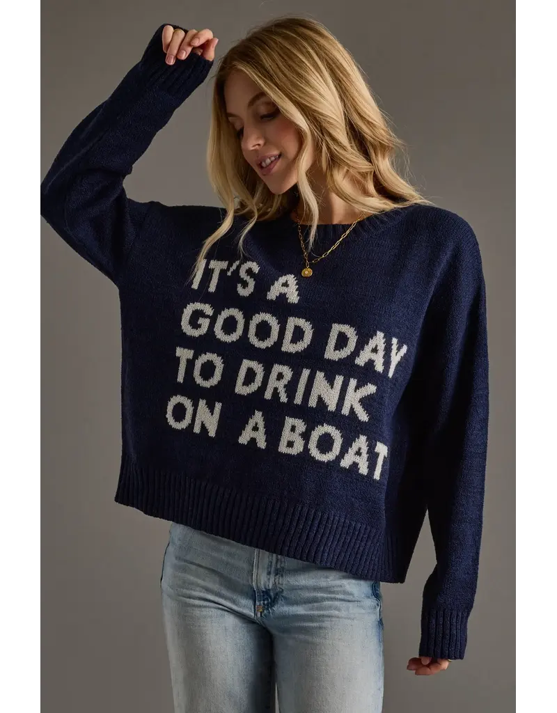 Panache Apparel Co Drink On A Boat Lightweight Sweater