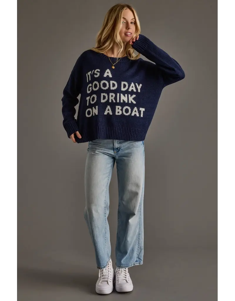 Panache Apparel Co Drink On A Boat Lightweight Sweater