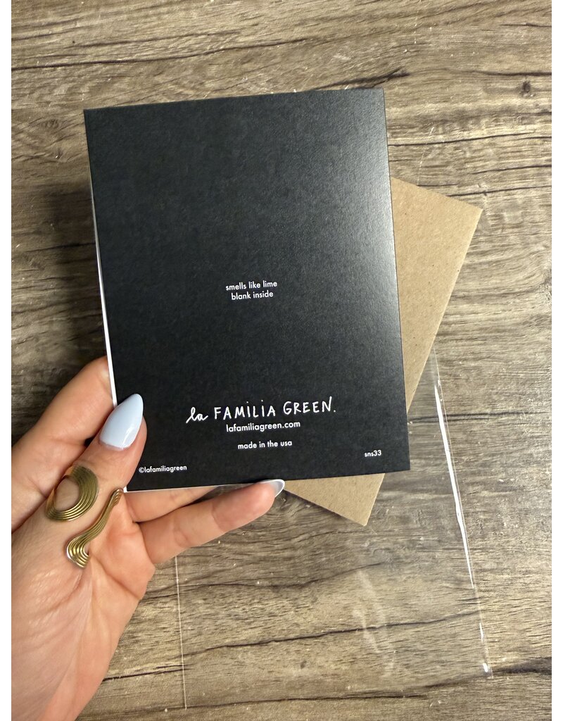 La Familia Green Margarita Birthday Card *Scratch & Sniff*