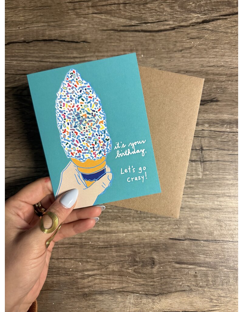 La Familia Green Sprinkle Cone Birthday Card *Scratch & Sniff*