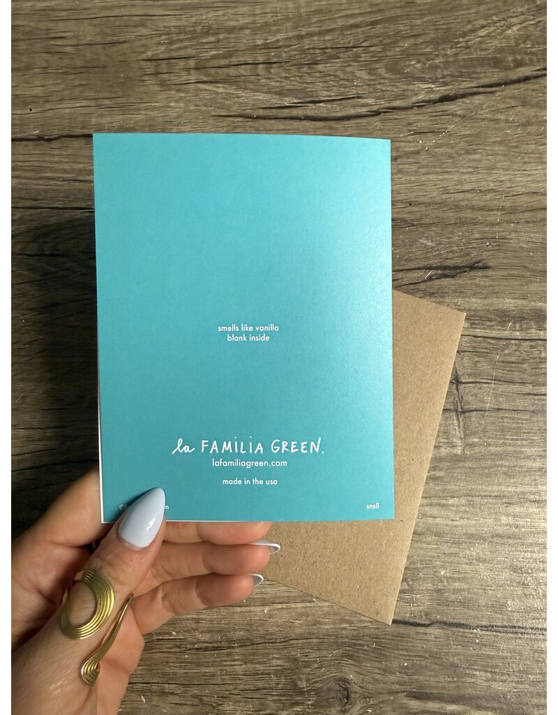 La Familia Green Sprinkle Cone Birthday Card *Scratch & Sniff*