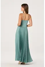 ASTR Alaia Satin Plissé Maxi Dress
