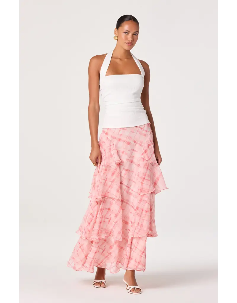 ASTR Tate Knit Ruched Halter Top