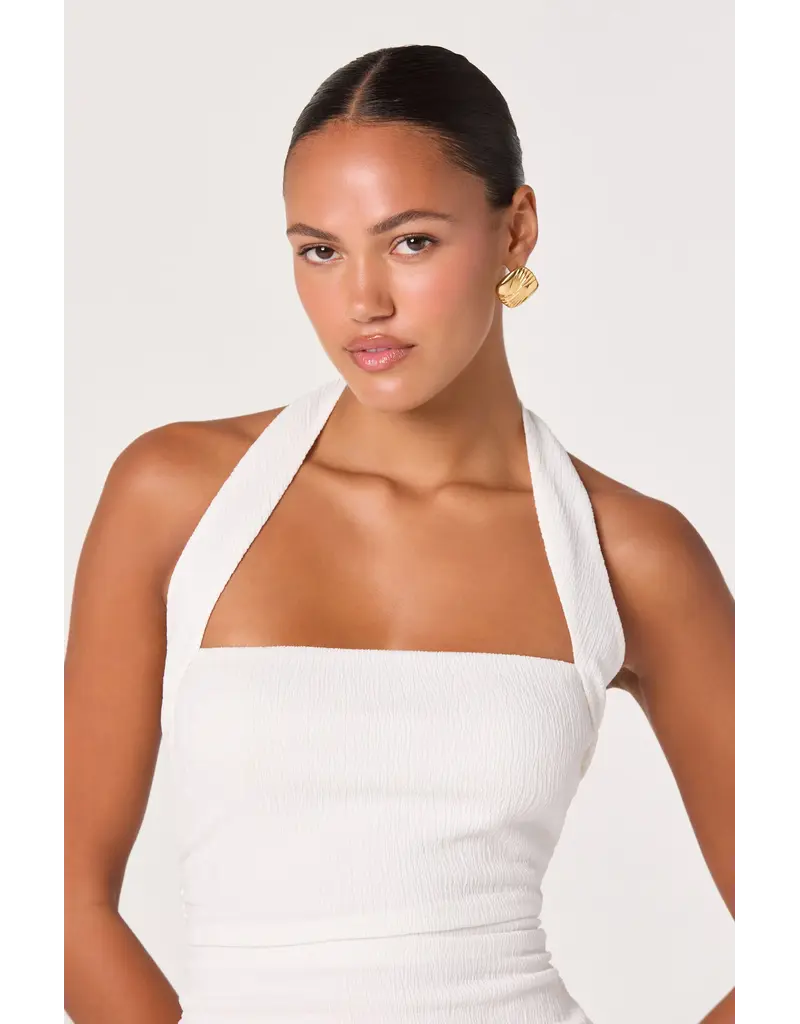 ASTR Tate Knit Ruched Halter Top