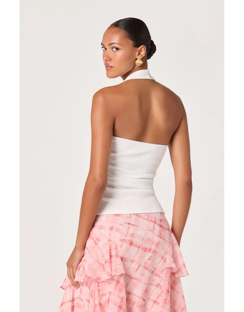 ASTR Tate Knit Ruched Halter Top