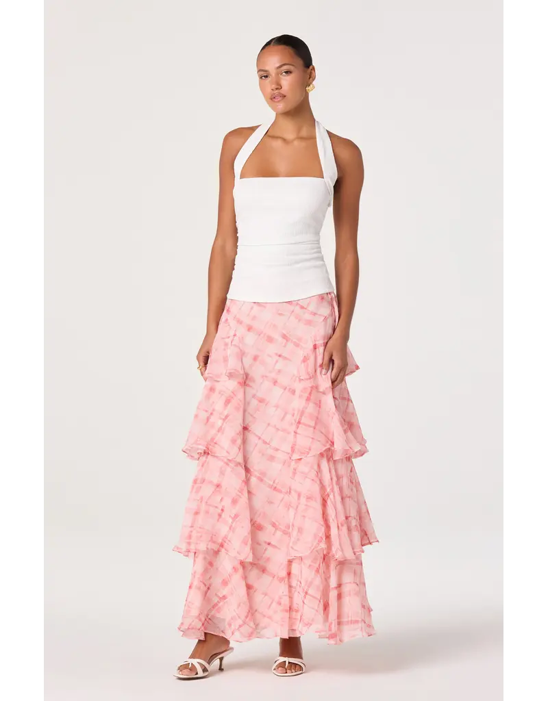 ASTR Tate Knit Ruched Halter Top