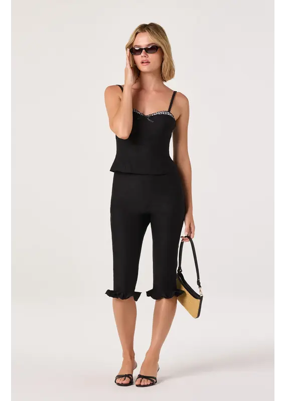 ASTR Amalie Ruffle Hem Capri Pants