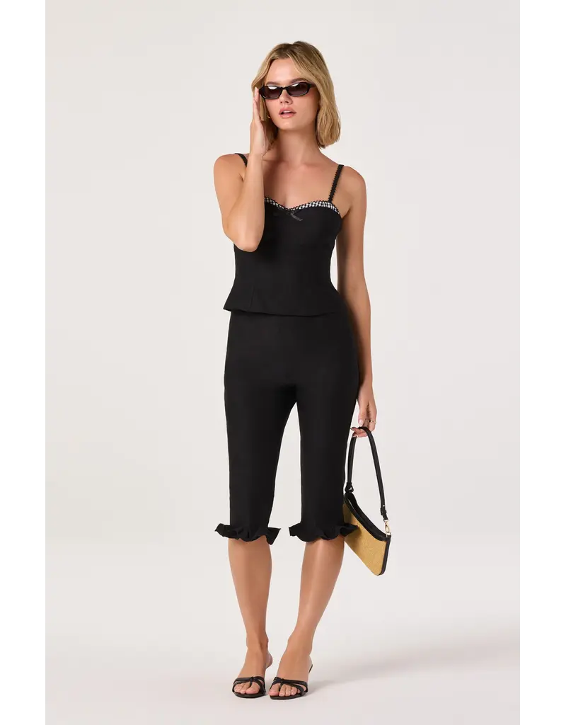 ASTR Amalie Ruffle Hem Capri Pants