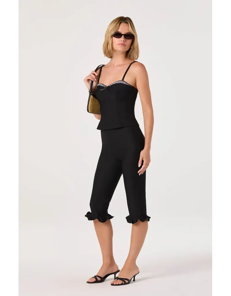 ASTR Amalie Ruffle Hem Capri Pants
