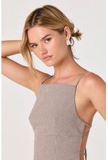 ASTR Nora Gingham Open-Back Top