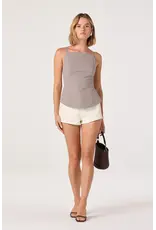 ASTR Nora Gingham Open-Back Top