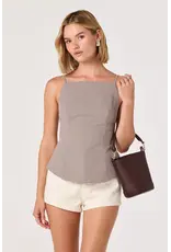 ASTR Nora Gingham Open-Back Top