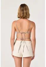 ASTR Nora Gingham Open-Back Top