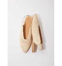 Salt + Umber Morocco Raffia Slingback Flat