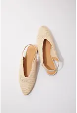 Salt + Umber Morocco Raffia Slingback Flat