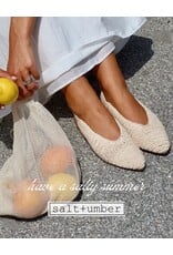 Salt + Umber Morocco Raffia Slingback Flat