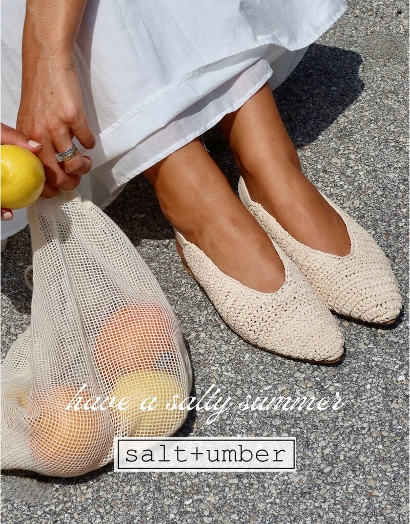 Salt + Umber Morocco Raffia Slingback Flat